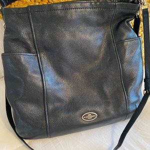 Black leather COACH bag- like new condition